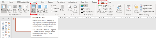 Cómo hacer una plantilla de PowerPoint paso 2 cómo encontrar vista de patrón de diapositivas en PowerPoint
