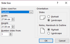 Cómo hacer una plantilla de PowerPoint paso 1 seleccionar tamaño de diapositiva en PowerPoint